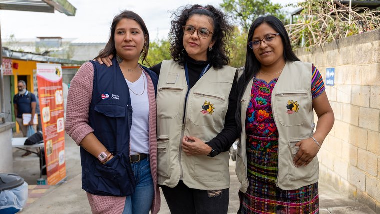 Elisa (left) serves as a Health Volunteer in Guatemala.