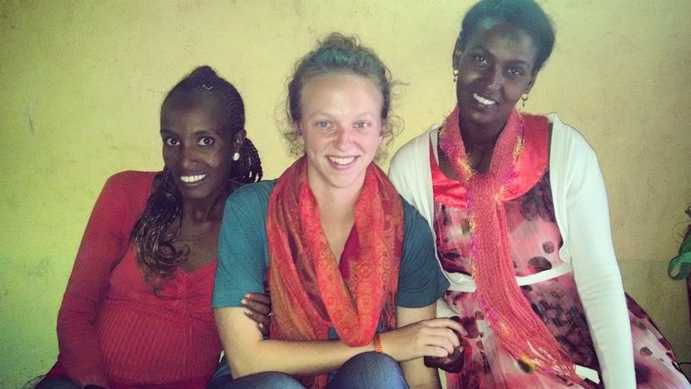 Peace Corps Ethiopia Volunteer Ally Walker with fellow English teachers and friends