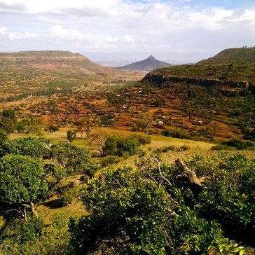 A view from a student's home village outside of the rural town in Tigray, Ethiopia.
