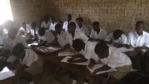 8th grade students in Sierra Leone