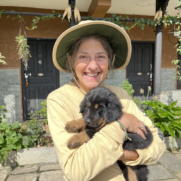 Karen b headshot with dog