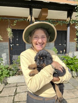 Karen b headshot with dog