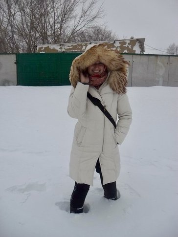 Volunteer Emily experiences a snowy day in Kazakhstan.