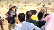 Education Volunteer Andrew teaches about conservation.