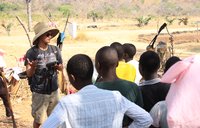 Education Volunteer Andrew teaches about conservation.