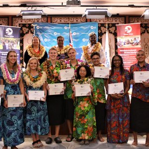 Volunteers in Fiji are sworn-in