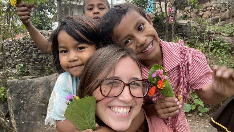 Kelly loves coming home every day to a chorus of greetings from the children in her host family in Timor-Leste.