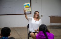 Joanna is turning the children’s book she wrote into a play for her students. Now, her students have a creative outlet and a goal to work on during the summer.