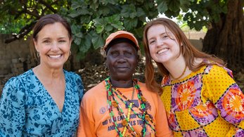 Director Spahn Visits Peace Corps The Gambia Volunteer Alice in Her Site