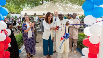 Director Spahn and The Gambia Staff Open New Office in Country