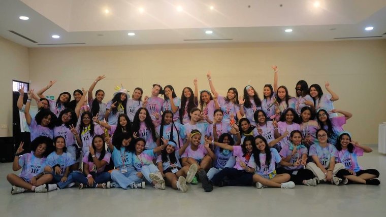 Participants of Camp GLOW in Colombia in 2023.