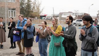 Volunteers arrive in Armenia