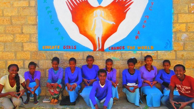 Volunteer Adrienne Hall promoted girls’ empowerment in Ethiopia.