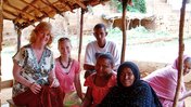 Jenn Clowers and Jane Moore visit a women's artisan co-op in Niger.
