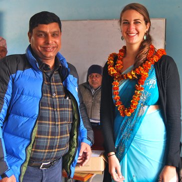 Rachel with her government counterpart, Jhabindra Neupane.