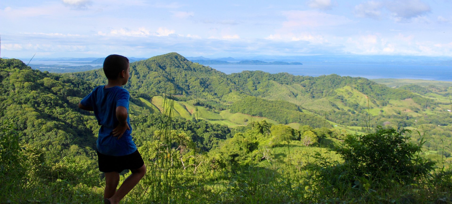 Boy looking at Gulf of Nicoya