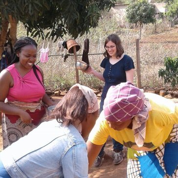 joy in service with fellow volunteers