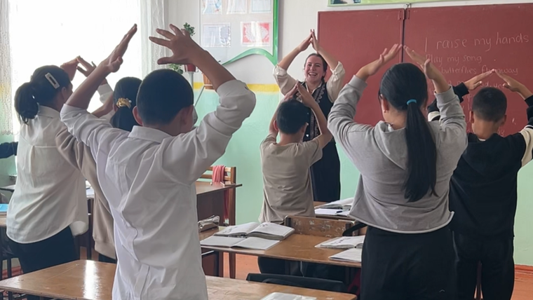Katherine teaches English in the Kyrgyz Republic.