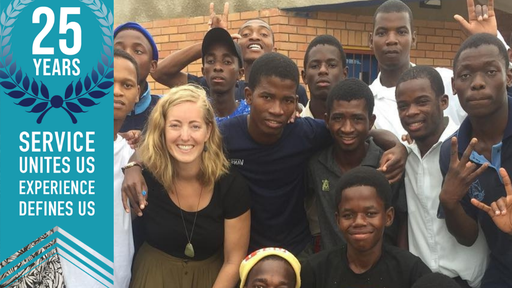 Photo of RPCV Kailie and her students at the High School for the Deaf, Eswatini