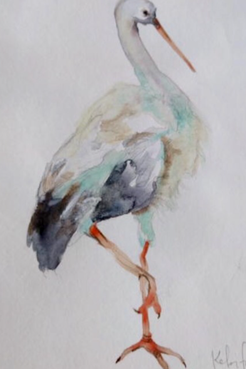 Kelsi painted this stork for Cate