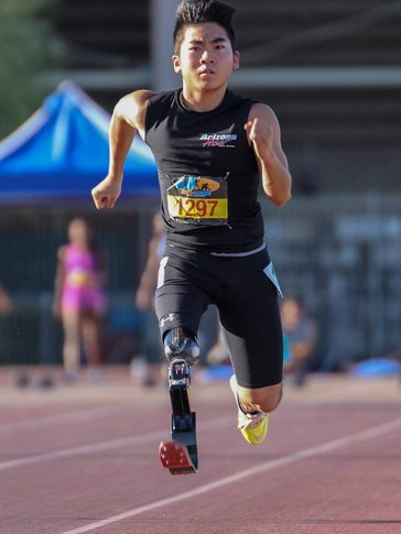 Kevin runs track