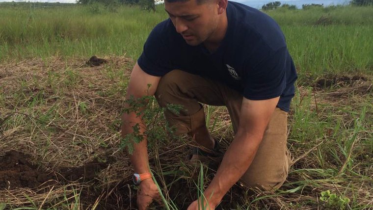 Tree planting at PST