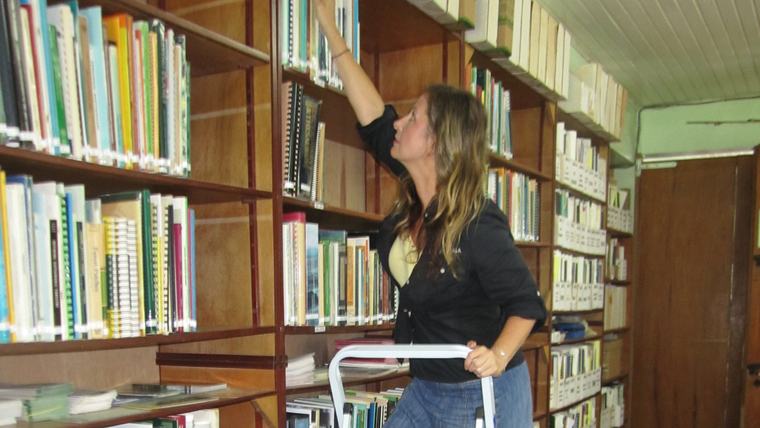 Laura also served as a librarian in Palau and later during her service in Guyana (shown here).