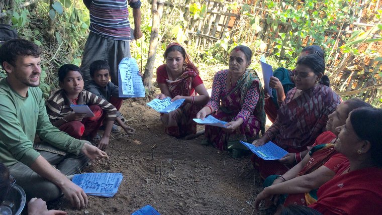 Leading a Water Conservation and Biodiversity training in my village.