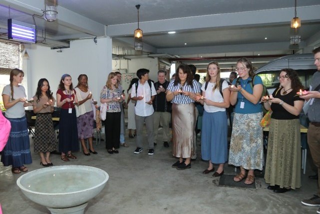 PCT's Lighting the lamp on first day of orientation