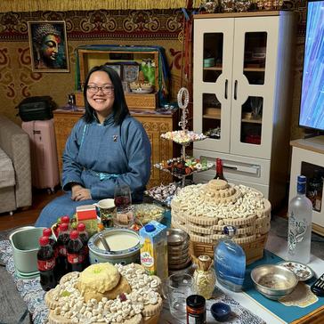 Linh visited the home of the coleader of her coding club during the Mongolian Lunar New Year.