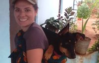 Jenn with Lira on her back
