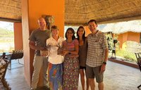 Four RPCVs and one currently serving PCV in Zambia.