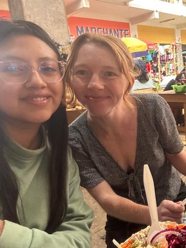 Lucy served as a VSP Participant before beginning a Response position in Guatemala. Here she's with her host sister Veronica.