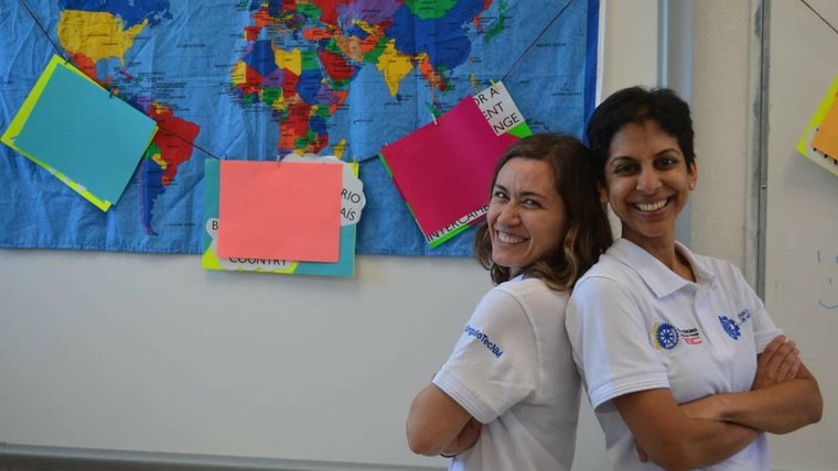 Mahima Mahadevan and her counterpart in Mexico.