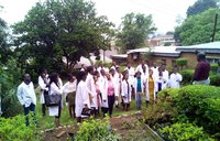 Group of students in medicinal garden