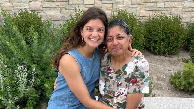My strong mother, Meena.