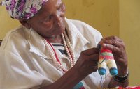 Meme Lougha at the craft workshop