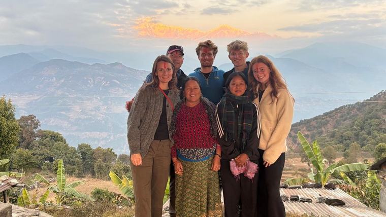 Michael and his two families in Nepal.