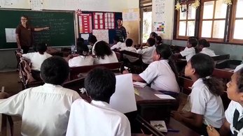 PCV Annabelle Teaching English in Timor-Leste on English Language Day