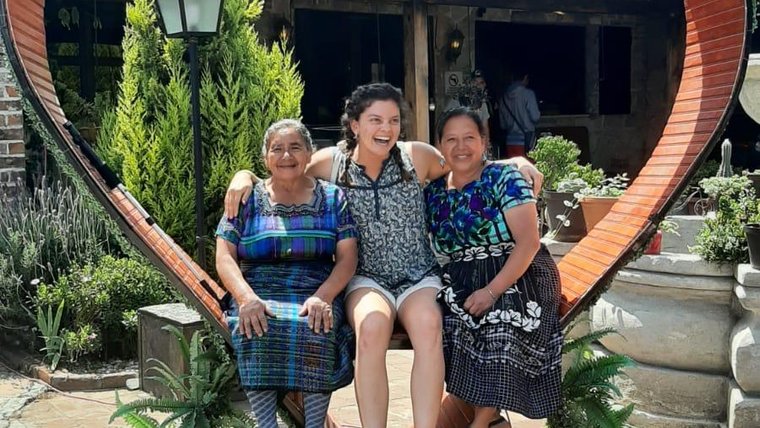 Sarah, Mimi, her host mother, and Mimi's mother Tona.