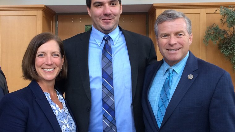 Peace Corps Acting Director Sheila Crowley, Returned Peace Corps Response Volunteer Nate Ferraro, and U.S. Congressman Charli