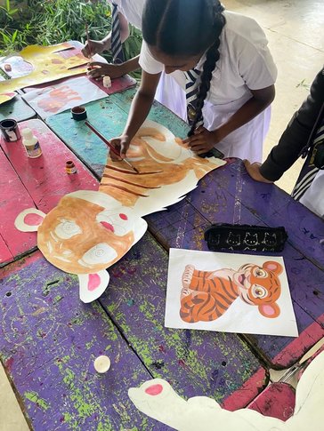 More Students Painting Cutouts_