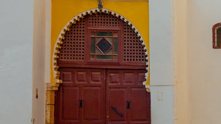 Moroccan house with traditional door
