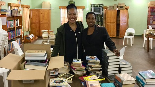 Ms.Dlamini & I with  Books for Africa