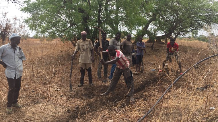 Feed the Future Water Project Ghana (Men digging boreholes)