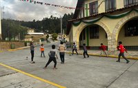 kids playing in street