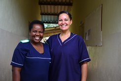 Two women in Advancing Health Professionals program