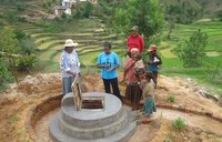 Madagascar: A community health worker explains how the safe water source functions.