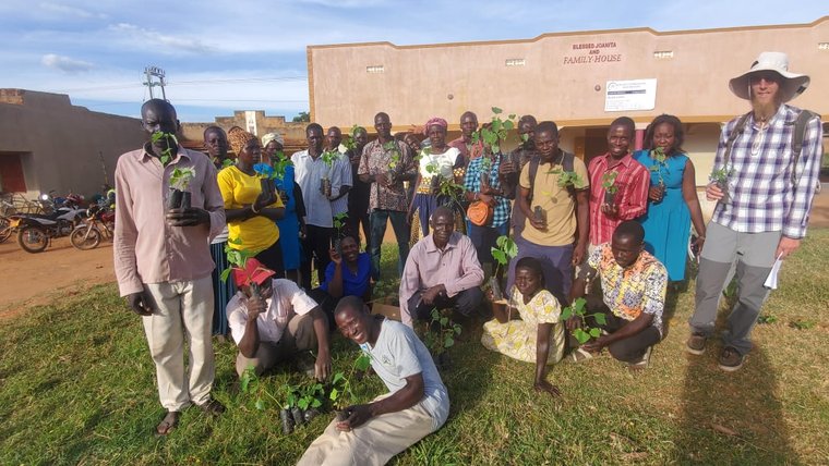 planting trees in Uganda