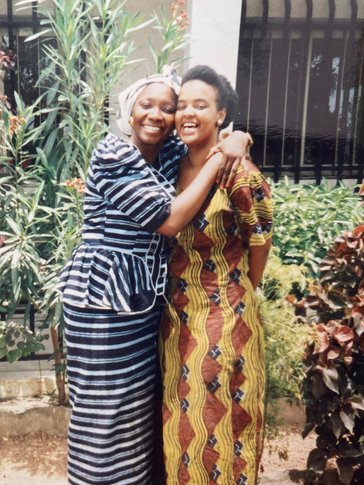 Volunteer and counterpart in Guinea